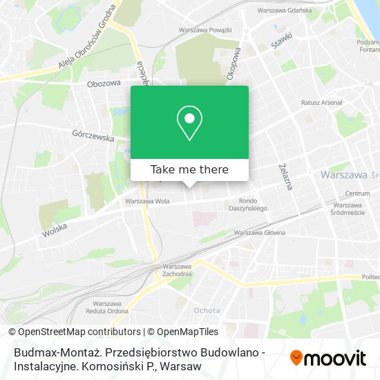 Budmax-Montaż. Przedsiębiorstwo Budowlano - Instalacyjne. Komosiński P. map