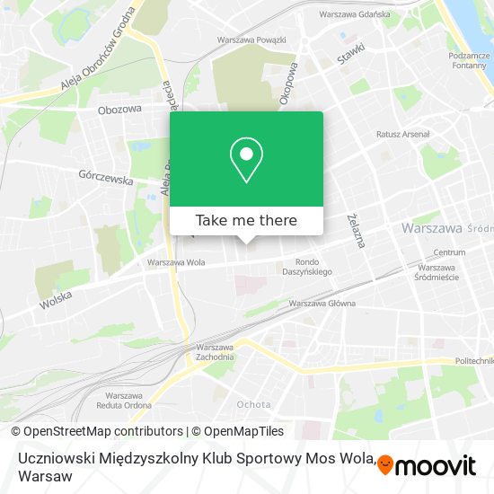 Uczniowski Międzyszkolny Klub Sportowy Mos Wola map