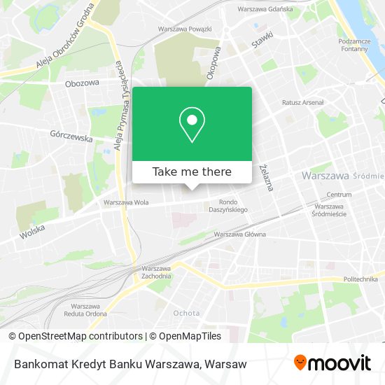 Карта Bankomat Kredyt Banku Warszawa