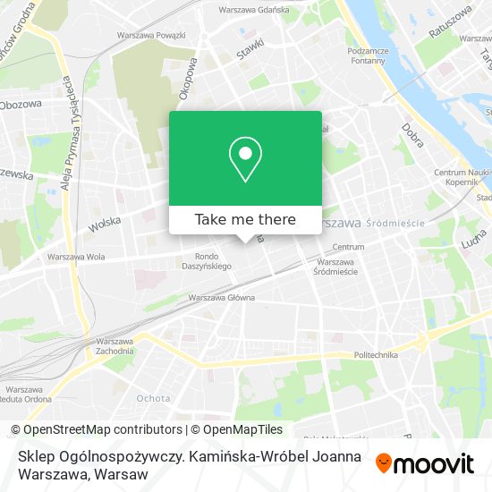 Sklep Ogólnospożywczy. Kamińska-Wróbel Joanna Warszawa map