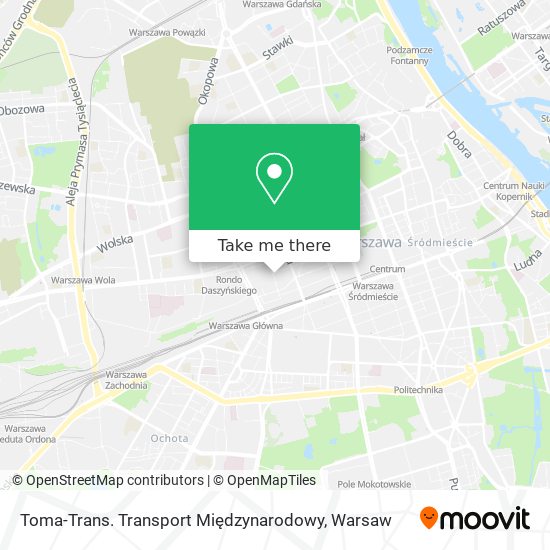 Карта Toma-Trans. Transport Międzynarodowy