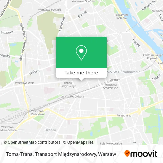 Карта Toma-Trans. Transport Międzynarodowy