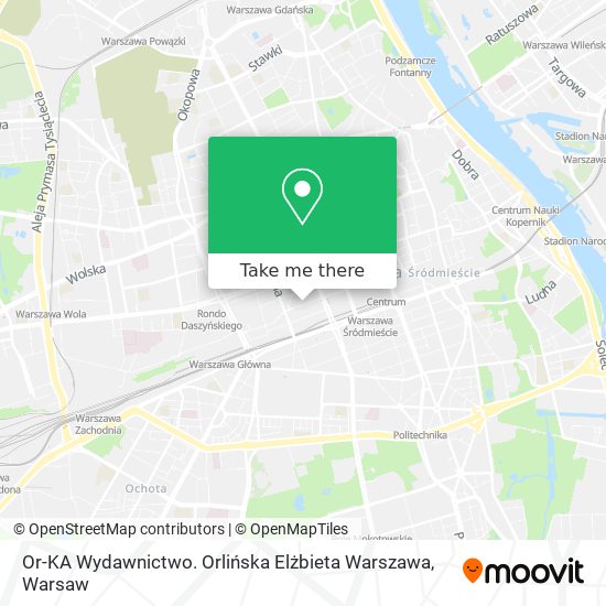 Or-KA Wydawnictwo. Orlińska Elżbieta Warszawa map