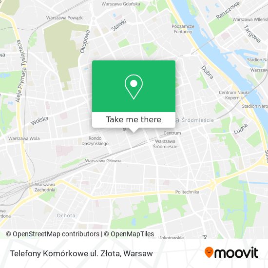 Telefony Komórkowe ul. Złota map