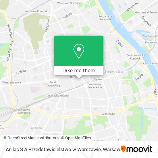 Anilac S A Przedstawicielstwo w Warszawie map