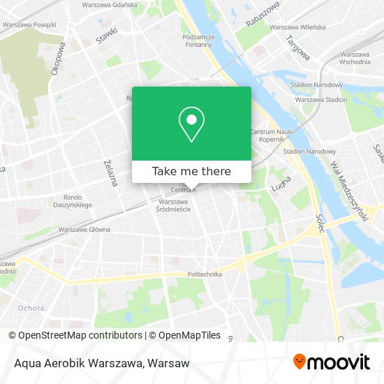 Aqua Aerobik Warszawa map