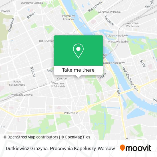 Dutkiewicz Grażyna. Pracownia Kapeluszy map