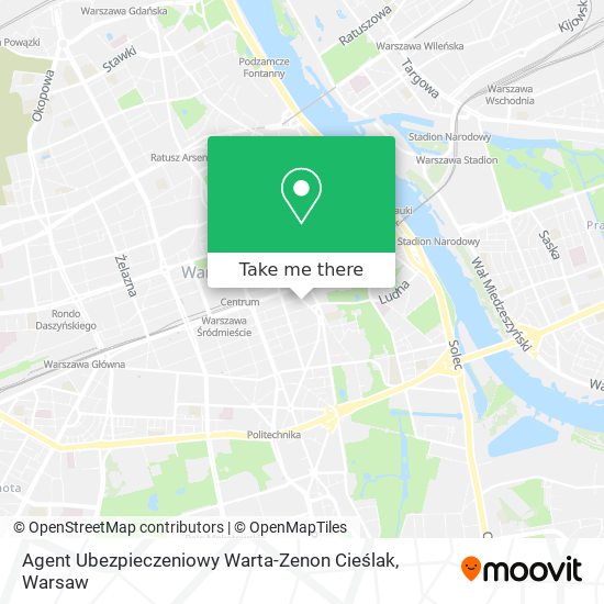 Agent Ubezpieczeniowy Warta-Zenon Cieślak map