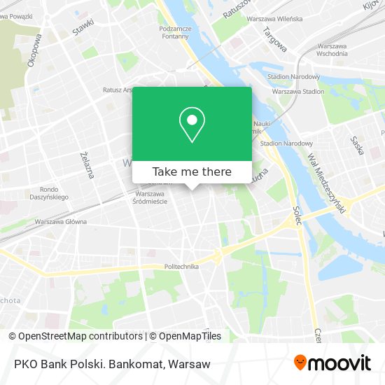 PKO Bank Polski. Bankomat map