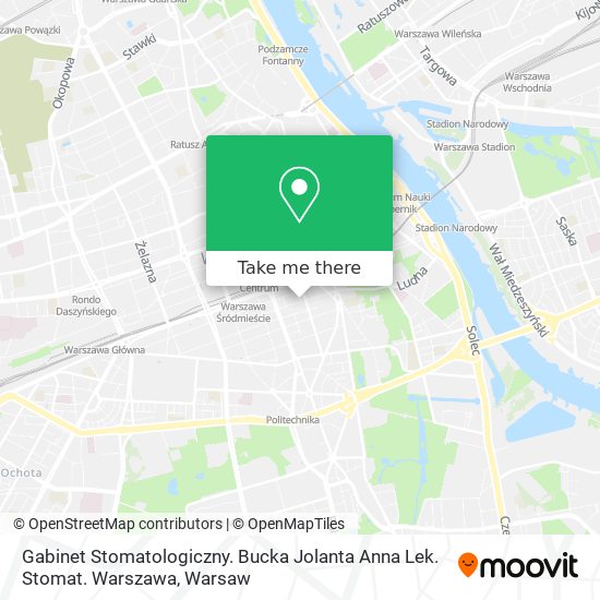 Gabinet Stomatologiczny. Bucka Jolanta Anna Lek. Stomat. Warszawa map