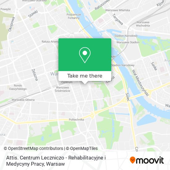 Attis. Centrum Leczniczo - Rehabilitacyjne i Medycyny Pracy map