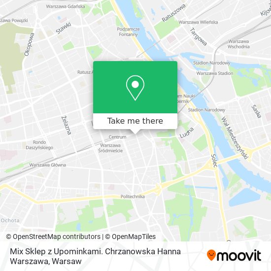 Mix Sklep z Upominkami. Chrzanowska Hanna Warszawa map