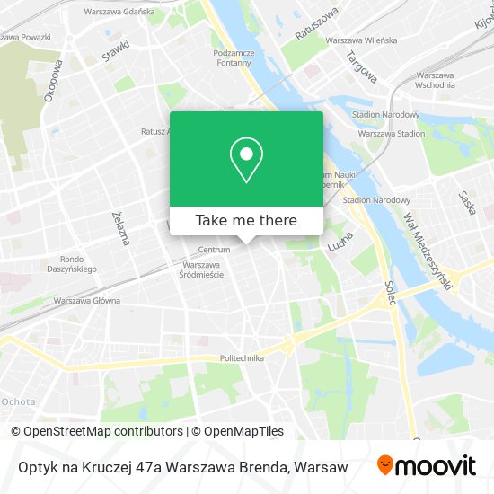 Карта Optyk na Kruczej 47a Warszawa Brenda