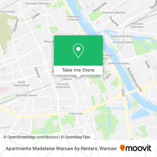 Apartments Madelaine Warsaw by Renters map