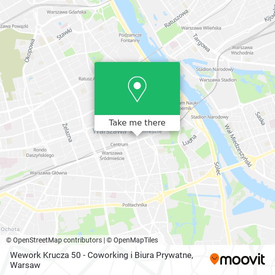 Wework Krucza 50 - Coworking i Biura Prywatne map