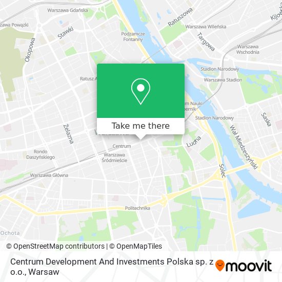 Карта Centrum Development And Investments Polska sp. z o.o.