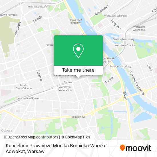 Карта Kancelaria Prawnicza Monika Branicka-Warska Adwokat