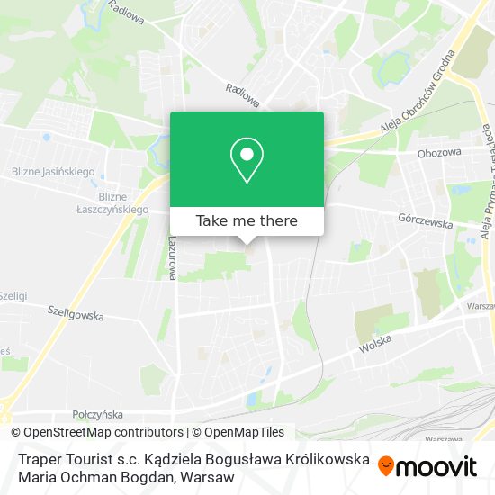 Traper Tourist s.c. Kądziela Bogusława Królikowska Maria Ochman Bogdan map