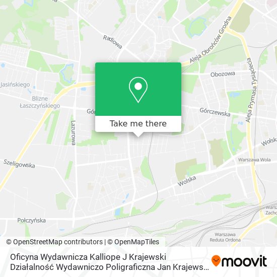 Oficyna Wydawnicza Kalliope J Krajewski Działalność Wydawniczo Poligraficzna Jan Krajewski map