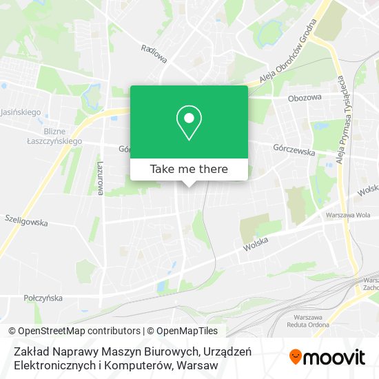 Zakład Naprawy Maszyn Biurowych, Urządzeń Elektronicznych i Komputerów map