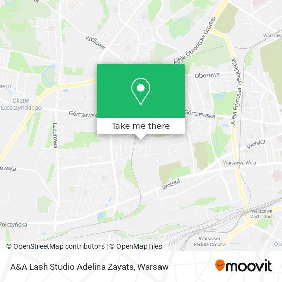 A&A Lash Studio Adelina Zayats map