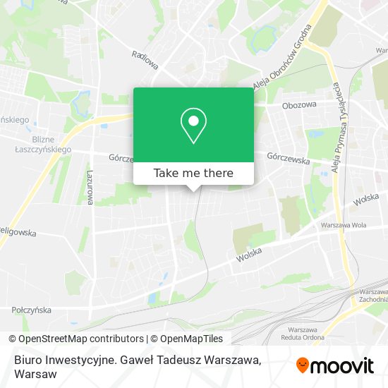 Biuro Inwestycyjne. Gaweł Tadeusz Warszawa map