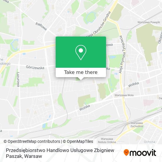 Przedsiębiorstwo Handlowo Usługowe Zbigniew Paszak map