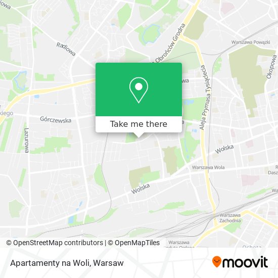 Apartamenty na Woli map