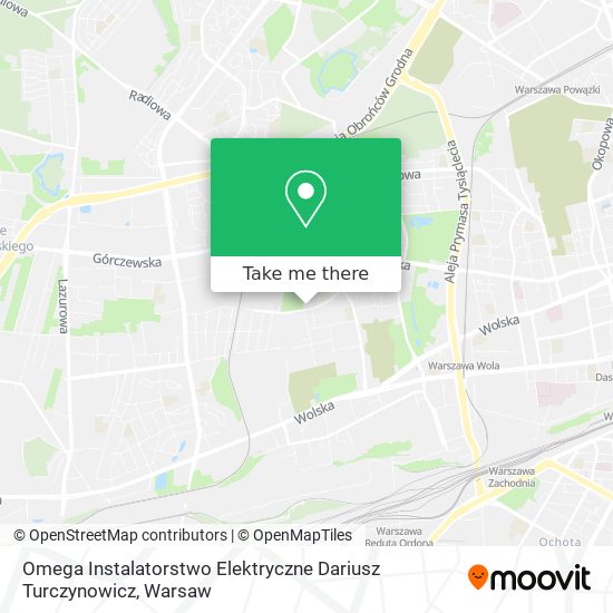 Omega Instalatorstwo Elektryczne Dariusz Turczynowicz map