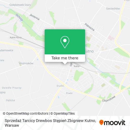 Sprzedaż Tarcicy Drewbos Stępień Zbigniew Kutno map