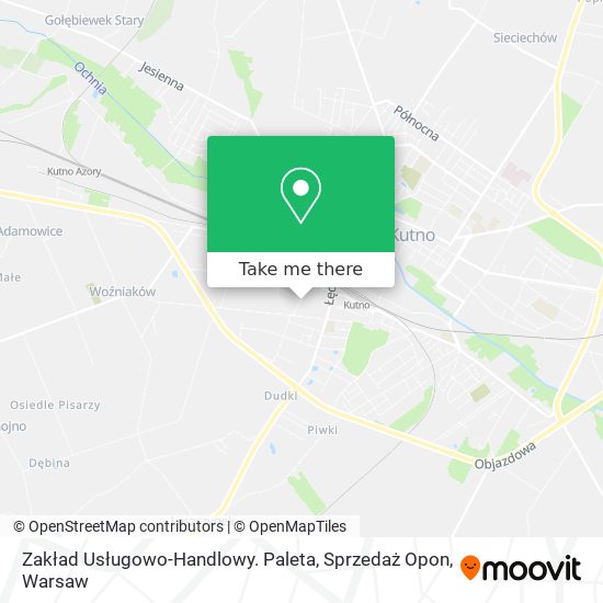 Zakład Usługowo-Handlowy. Paleta, Sprzedaż Opon map