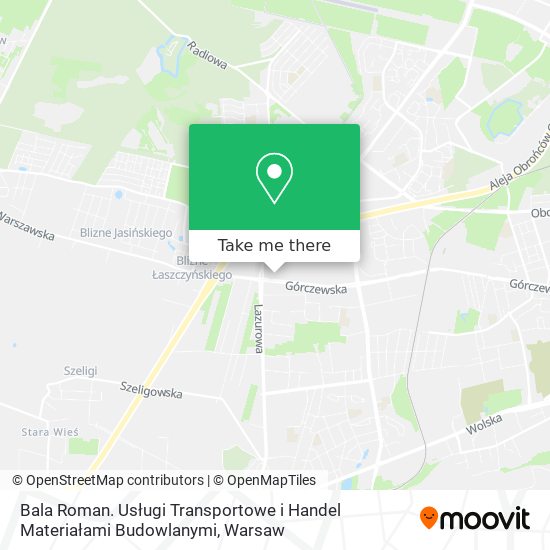 Bala Roman. Usługi Transportowe i Handel Materiałami Budowlanymi map