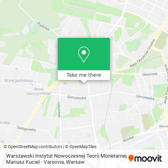 Warszawski Instytut Nowoczesnej Teorii Monetarnej Mariusz Kuciel - Varsovia map