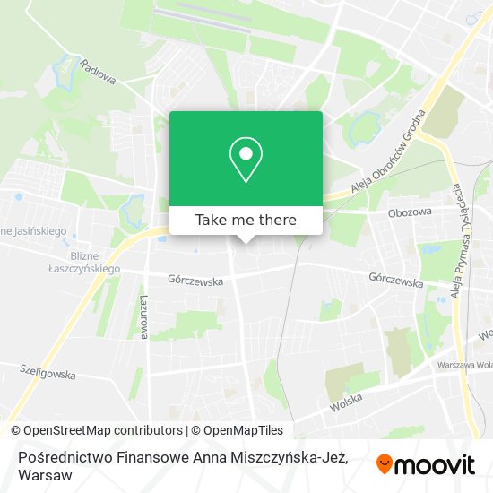 Pośrednictwo Finansowe Anna Miszczyńska-Jeż map