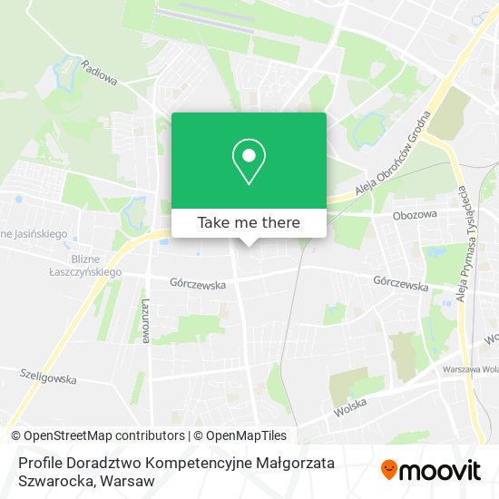 Profile Doradztwo Kompetencyjne Małgorzata Szwarocka map