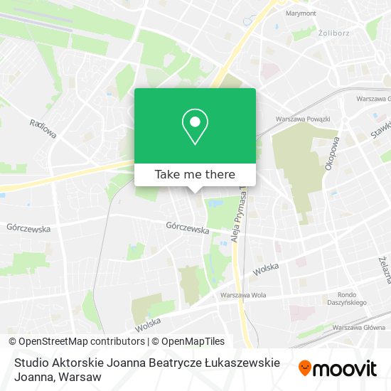 Карта Studio Aktorskie Joanna Beatrycze Łukaszewskie Joanna