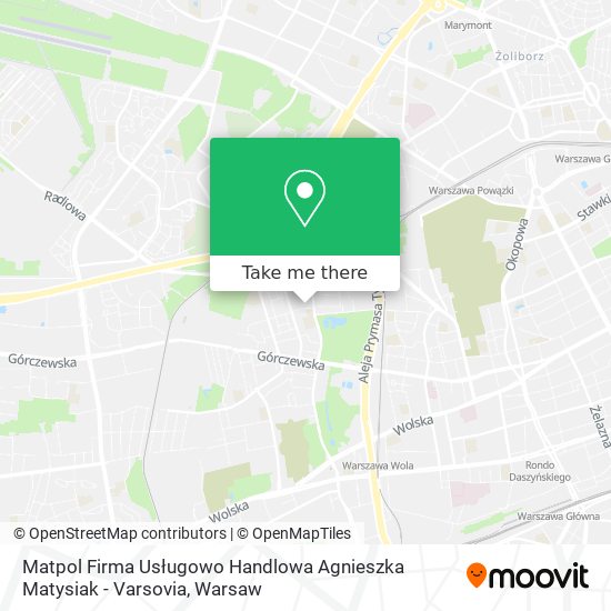 Matpol Firma Usługowo Handlowa Agnieszka Matysiak - Varsovia map