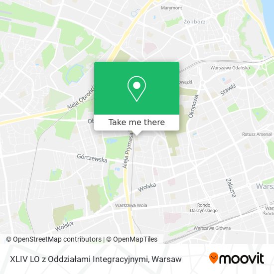 XLIV LO z Oddziałami Integracyjnymi map