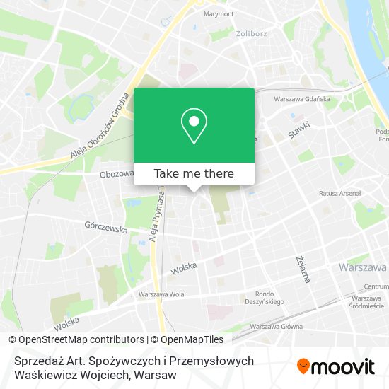 Sprzedaż Art. Spożywczych i Przemysłowych Waśkiewicz Wojciech map