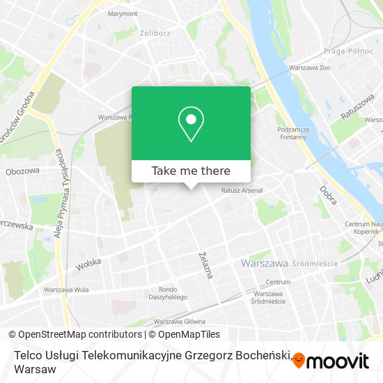 Telco Usługi Telekomunikacyjne Grzegorz Bocheński map