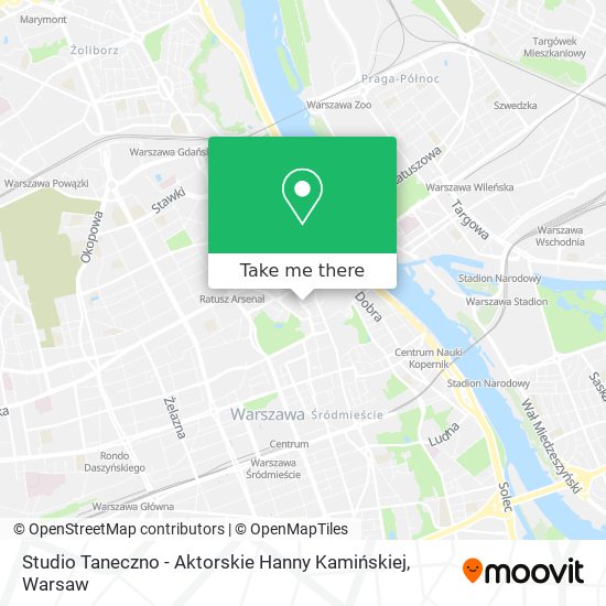 Карта Studio Taneczno - Aktorskie Hanny Kamińskiej