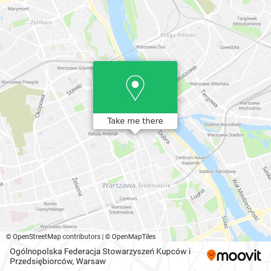 Ogólnopolska Federacja Stowarzyszeń Kupców i Przedsiębiorców map