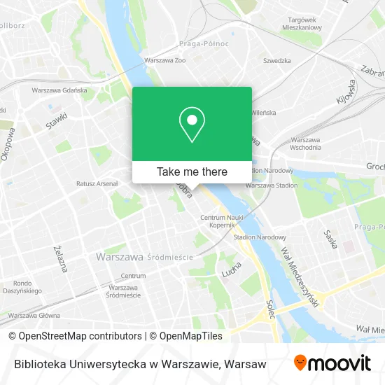 Biblioteka Uniwersytecka w Warszawie map