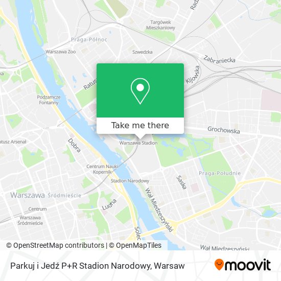 Parkuj i Jedź P+R Stadion Narodowy map