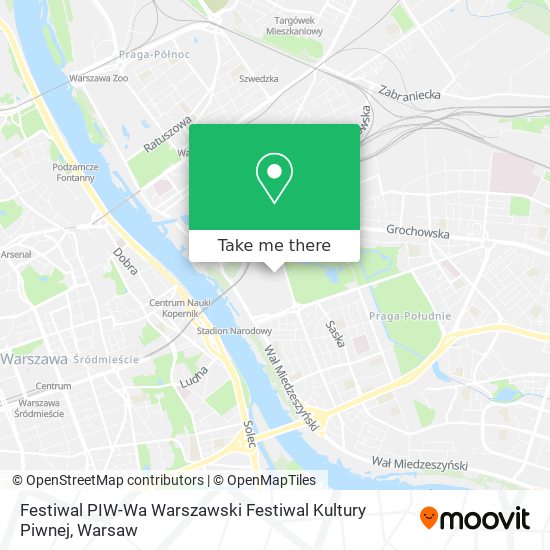 Festiwal PIW-Wa Warszawski Festiwal Kultury Piwnej map