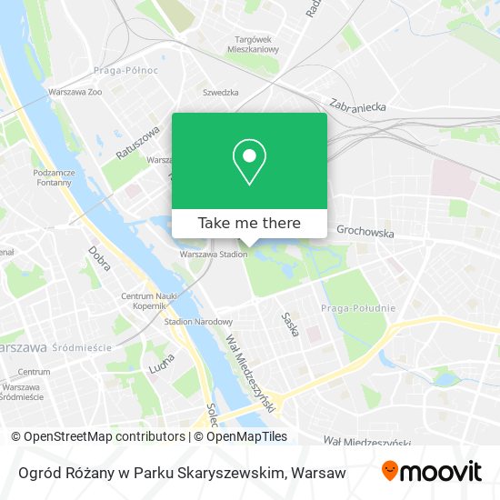 Ogród Różany w Parku Skaryszewskim map