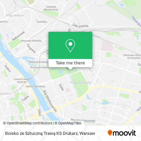 Boisko ze Sztuczną Trawą KS Drukarz map