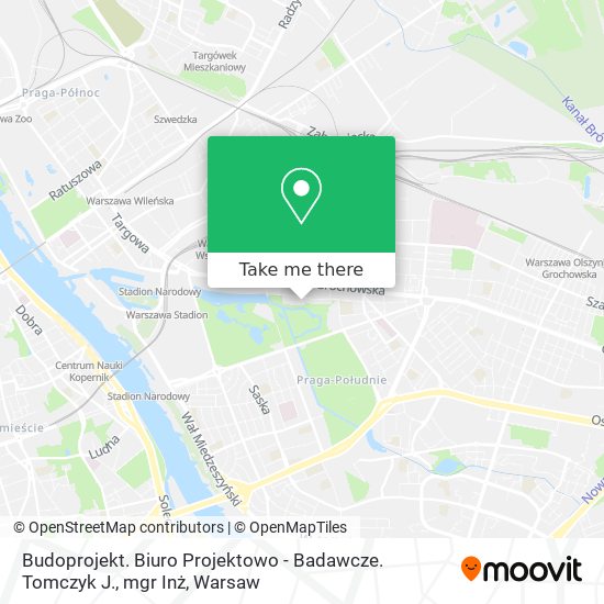 Budoprojekt. Biuro Projektowo - Badawcze. Tomczyk J., mgr Inż map