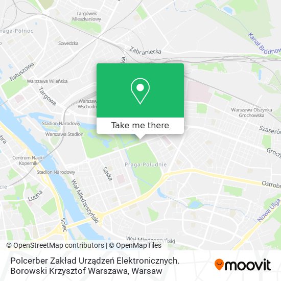 Карта Polcerber Zakład Urządzeń Elektronicznych. Borowski Krzysztof Warszawa