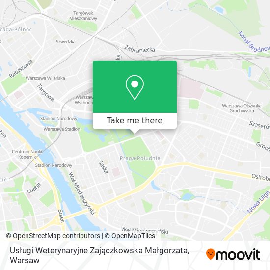 Usługi Weterynaryjne Zajączkowska Małgorzata map